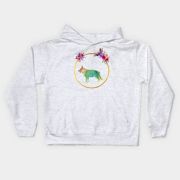 German Shepherd Kids Hoodie by erzebeth